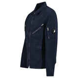 CP Company Linen/Cotton Lens Overshirt in Total Eclipse - Boinclo - Outlet Sale Under Retail