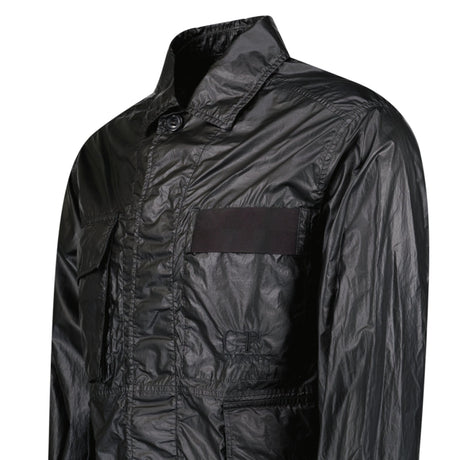 CP Company Lino Wax Black Overshirt Jacket - Boinclo - Outlet Sale Under Retail