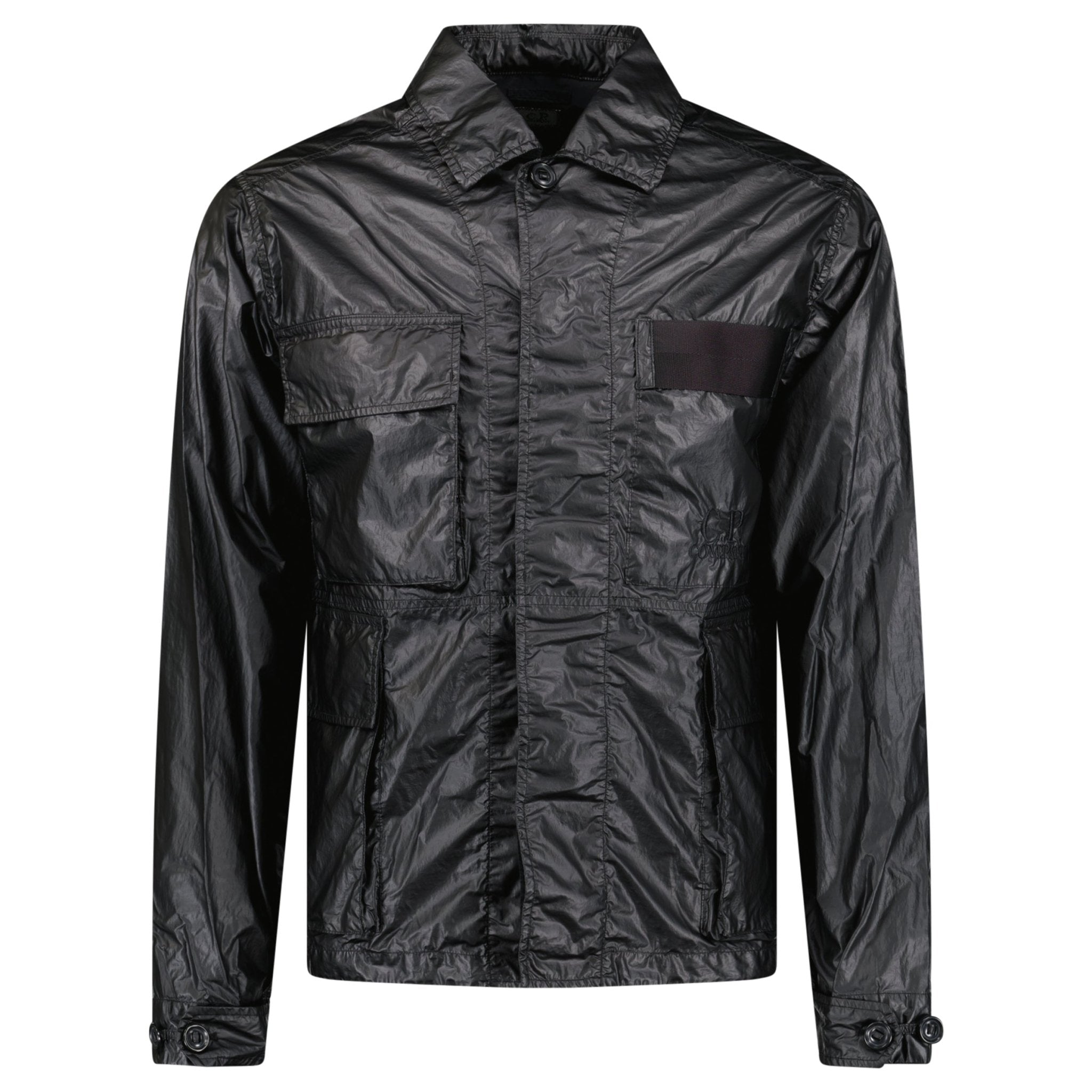 CP Company Lino Wax Black Overshirt Jacket Outlet Sale Always