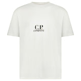 C.P. Company Logo - Print Jersey T-Shirt in White - Boinclo - Outlet Sale Under Retail
