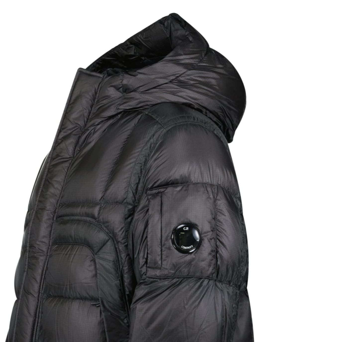 CP Company Long D.D. Shell Lens Down Jacket Black - Outlet