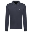 CP Company Long Sleeve Piquet Polo T-Shirt Black Sand - Boinclo - Outlet Sale Under Retail