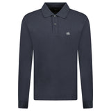 CP Company Long Sleeve Piquet Polo T-Shirt Black Sand - Boinclo - Outlet Sale Under Retail