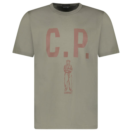 CP Company Mercerized 30/2 Jersey Sailor T-Shirt in Fallen Rock - Boinclo - Outlet Sale Under Retail