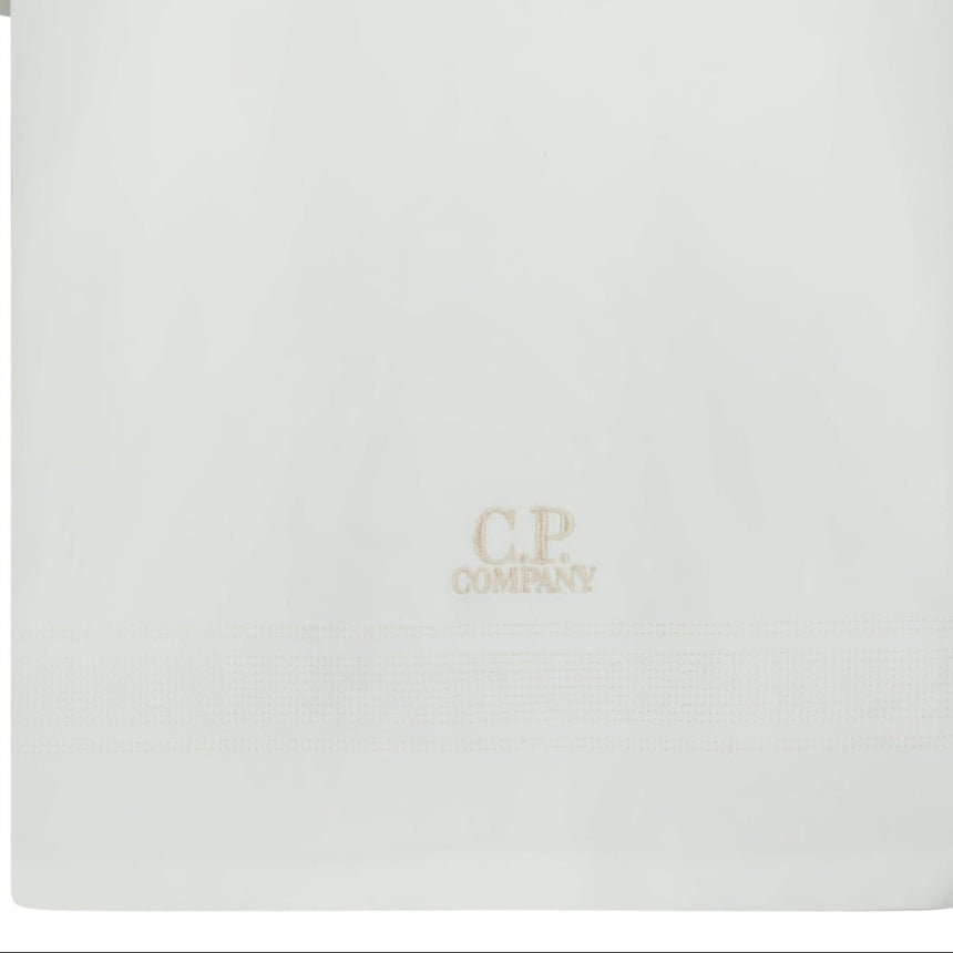 CP Company Mercerized Jersey 30/2 Twisted T-Shirt in Gauze White - Boinclo - Outlet Sale Under Retail