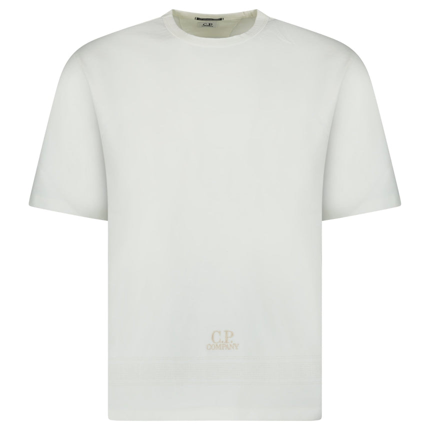 CP Company Mercerized Jersey 30/2 Twisted T-Shirt in Gauze White - Boinclo - Outlet Sale Under Retail