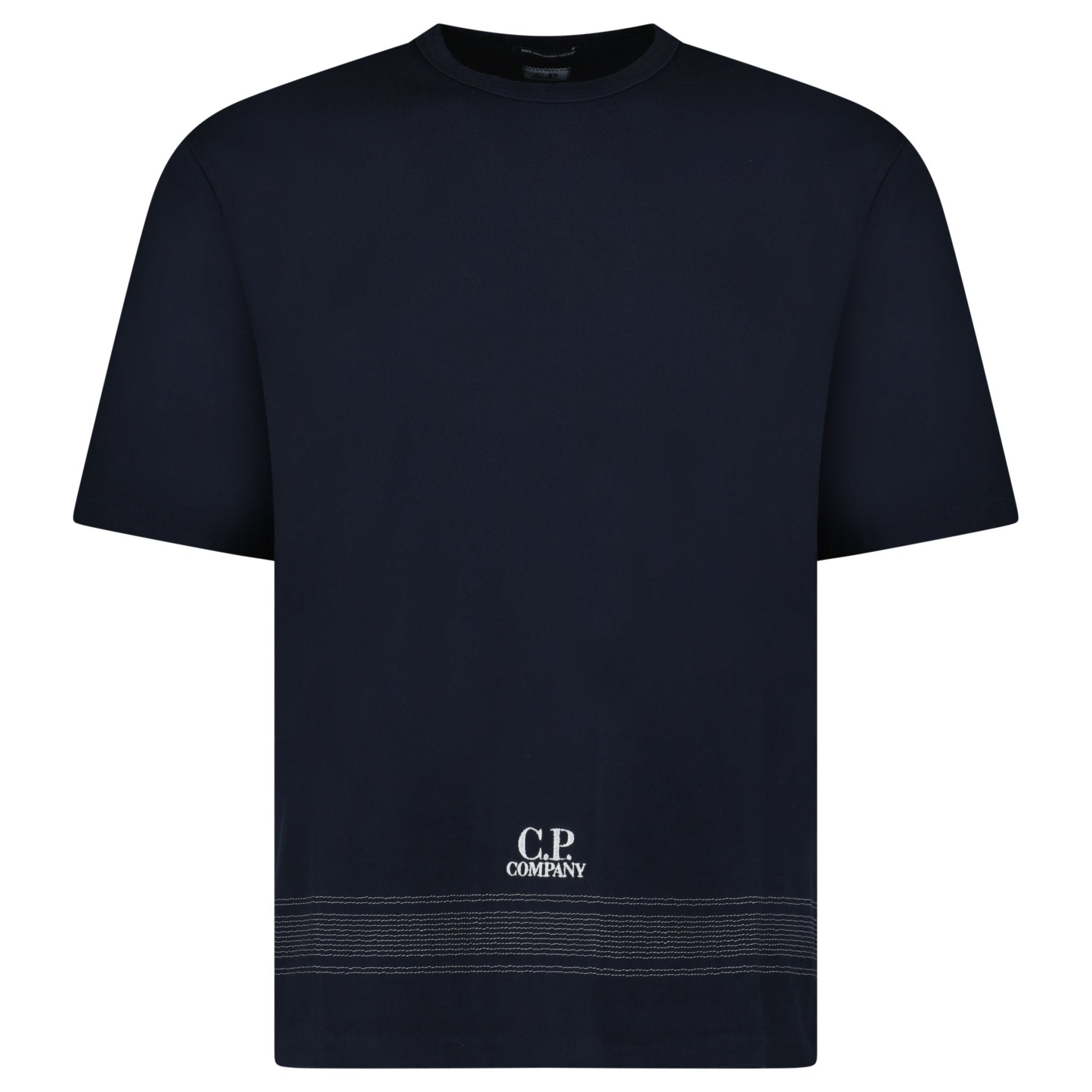 Color variation of CP Company Mercerized Jersey 30/2 Twisted T-Shirt in Navy Blue