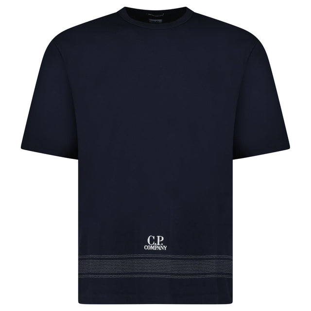 CP Company Mercerized Jersey 30/2 Twisted T-Shirt in Navy Blue - Boinclo - Outlet Sale Under Retail
