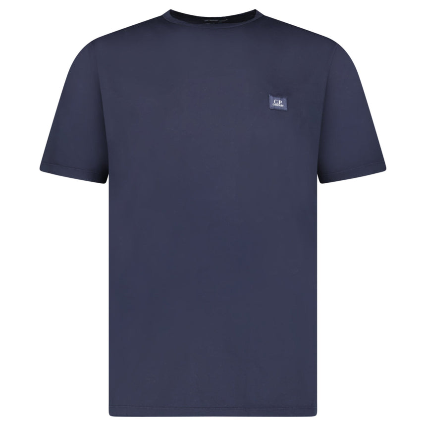 C.P. Company Mercerized Jersey 70/2 Gasato Patch T-Shirt in Navy - Boinclo - Outlet Sale Under Retail