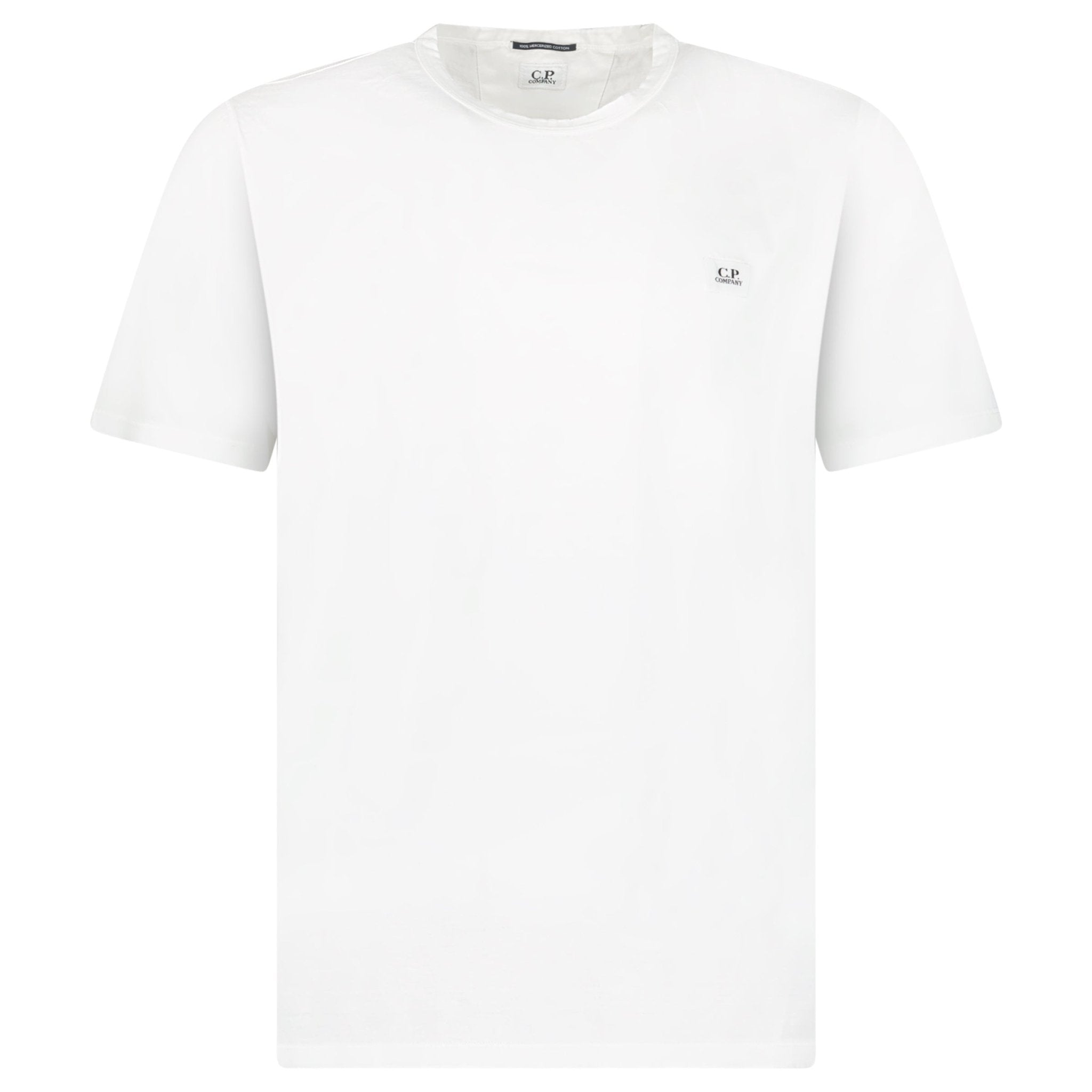 Color variation of CP Company Mercerized Jersey 70/2 Gasato Patch T-Shirt in White