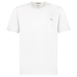 CP Company Mercerized Jersey 70/2 Gasato Patch T-Shirt in White - Boinclo - Outlet Sale Under Retail