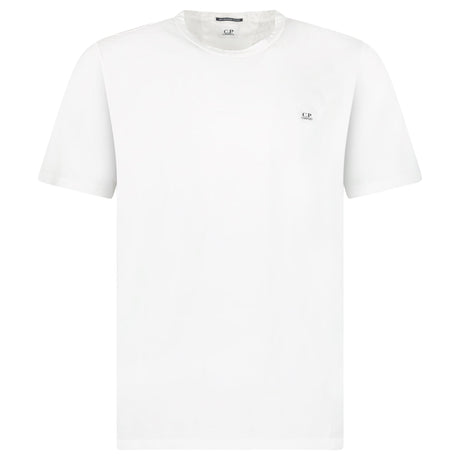 CP Company Mercerized Jersey 70/2 Gasato Patch T-Shirt in White - Boinclo - Outlet Sale Under Retail