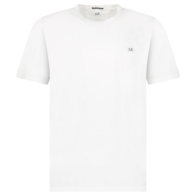 CP Company Mercerized Jersey 70/2 Gasato Patch T-Shirt in White - Boinclo - Outlet Sale Under Retail