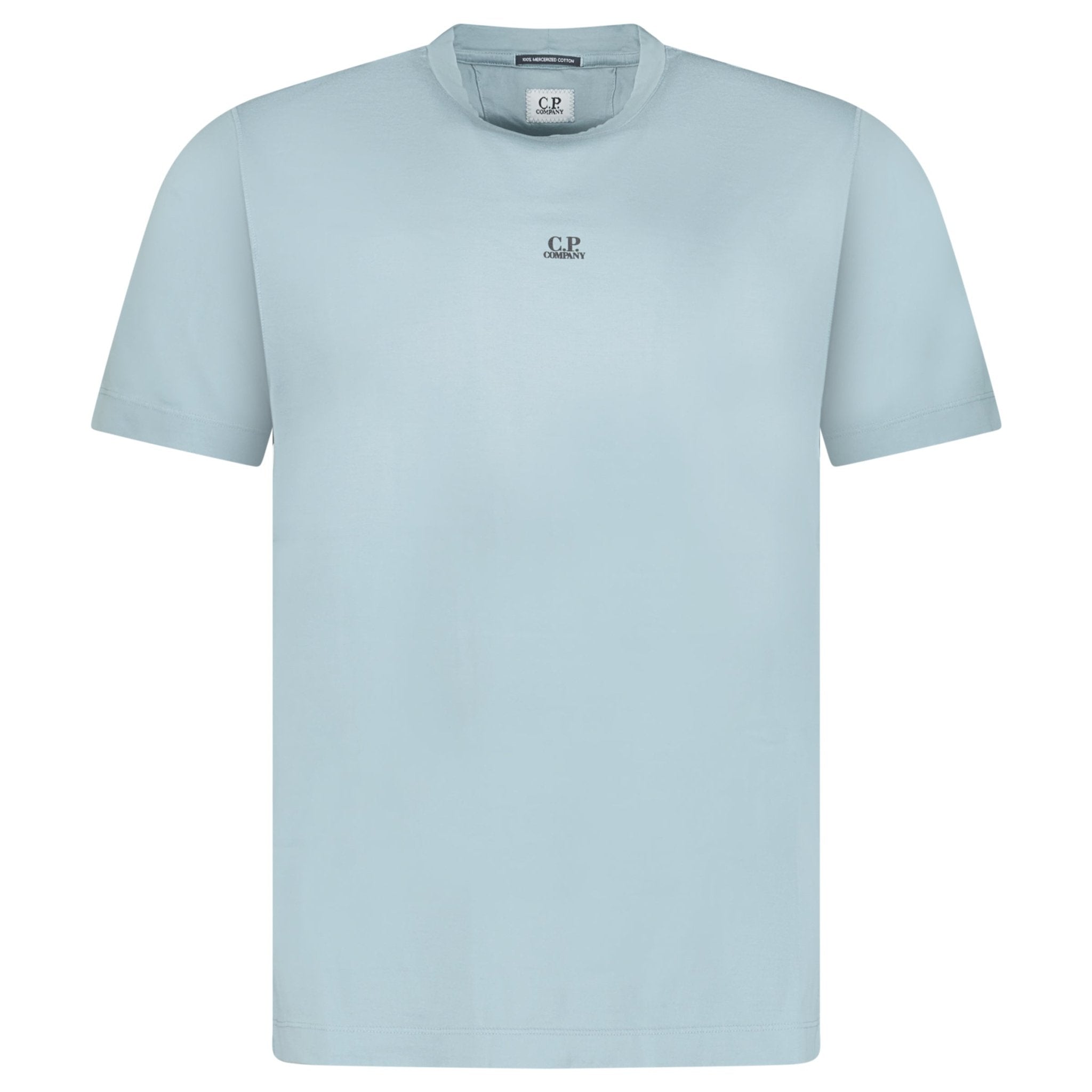 Color variation of CP Company Mercerized Jersey 70/2 Gasato T-Shirt in Sliver Blue