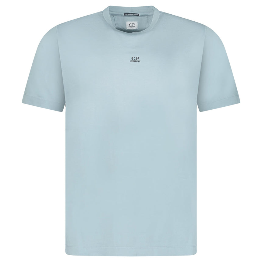 CP Company Mercerized Jersey 70/2 Gasato T-Shirt in Sliver Blue - Boinclo - Outlet Sale Under Retail