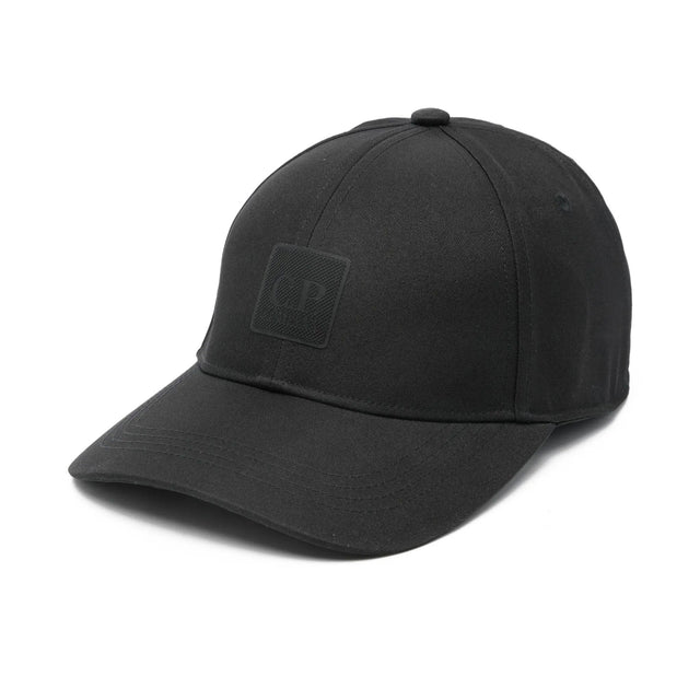 CP Company Metropolis Series Polyester Twill Logo Cap Black - Boinclo - Outlet Sale Under Retail