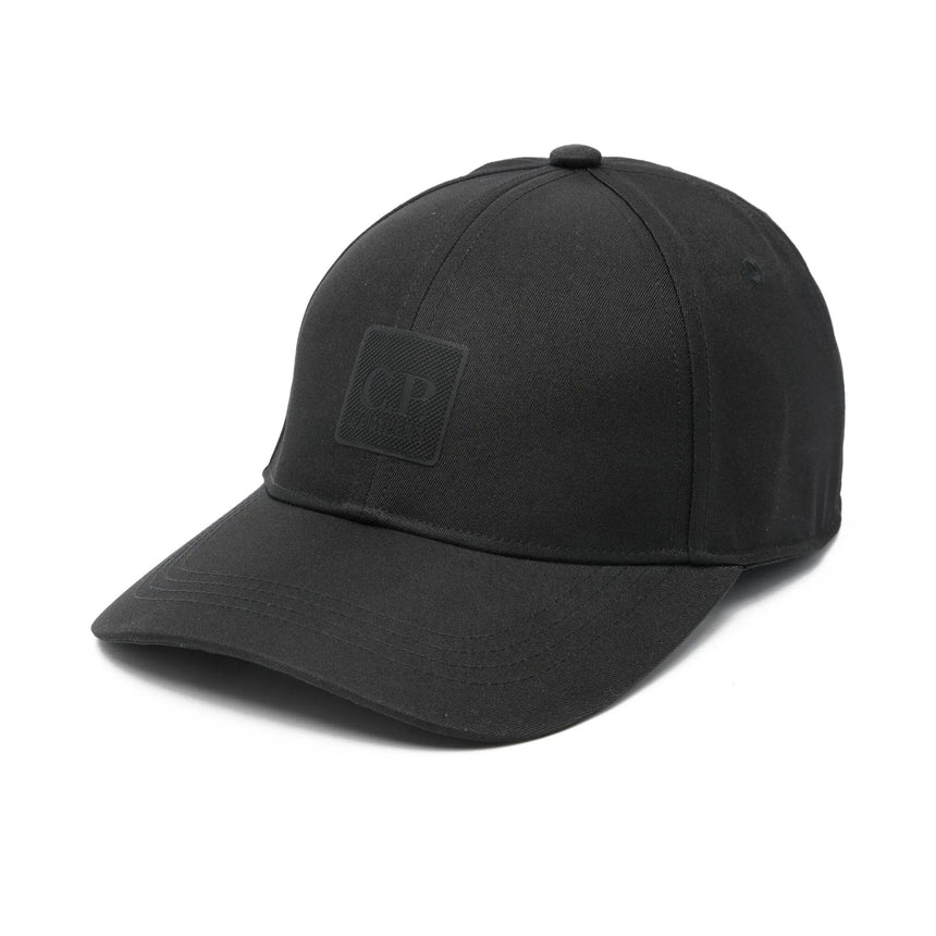 CP Company Metropolis Series Polyester Twill Logo Cap Black - Boinclo - Outlet Sale Under Retail