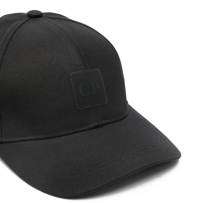 CP Company Metropolis Series Polyester Twill Logo Cap Black - Boinclo - Outlet Sale Under Retail