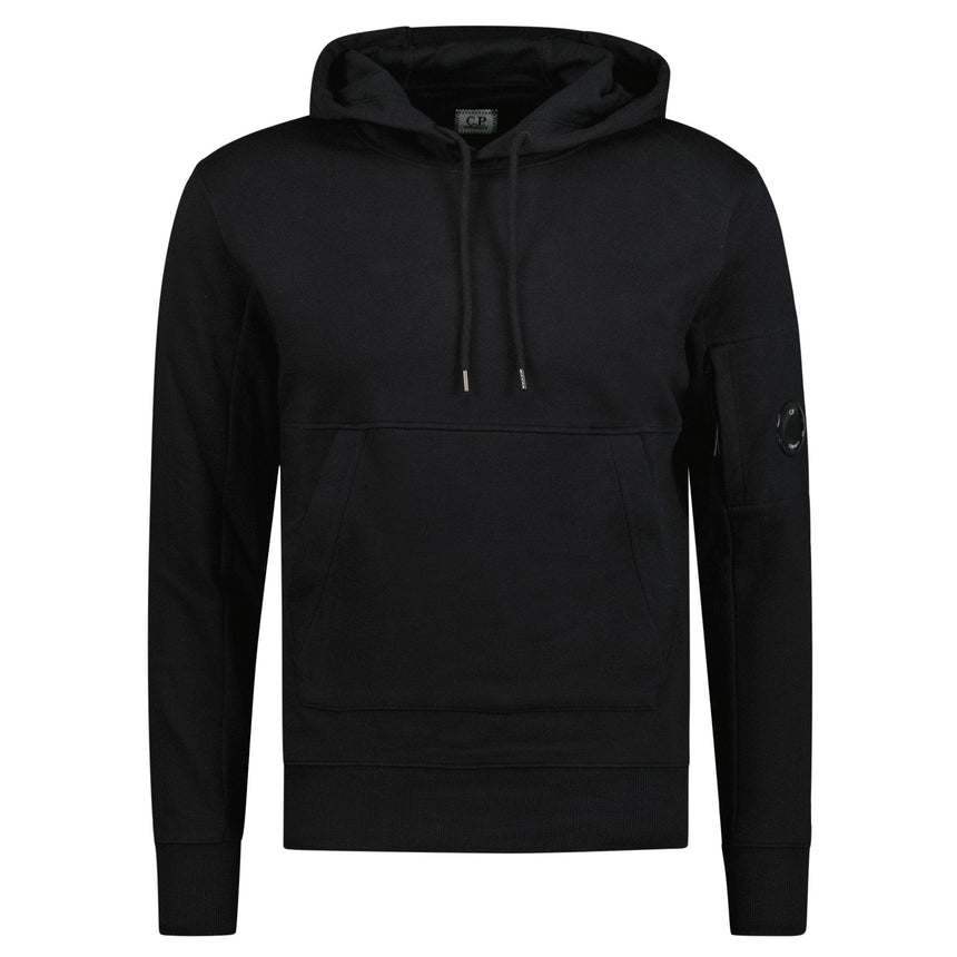 CP Company Micro Lens Diagonal Raised Hoodie Black