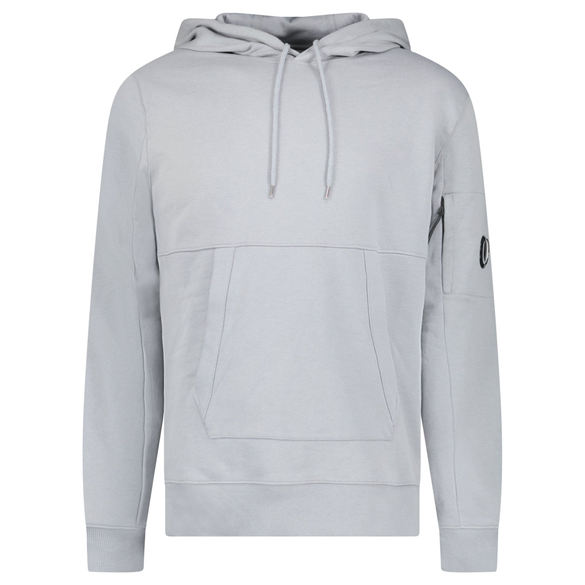 Color variation of CP Company Micro Lens Diagonal Raised Hoodie Grey
