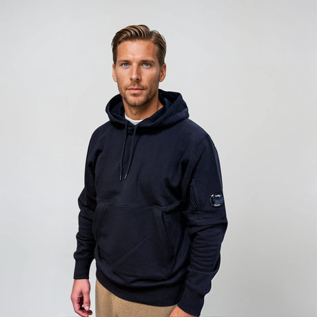 CP Company Micro Lens Diagonal Raised Hoodie Navy - Boinclo - Outlet Sale Under Retail