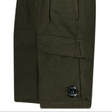CP Company Micro - Reps Boxy Lens Shorts in Khaki Green - Boinclo - Outlet Sale Under Retail