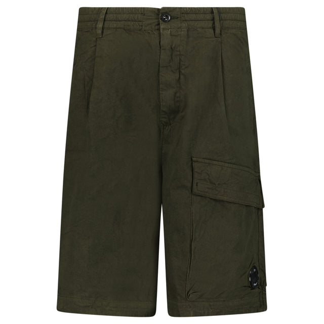 CP Company Micro - Reps Boxy Lens Shorts in Khaki Green - Boinclo - Outlet Sale Under Retail