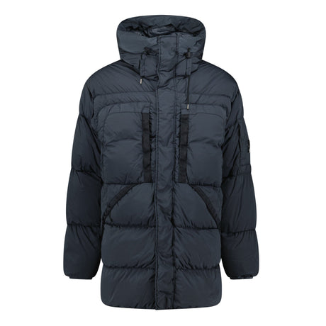 CP Company Nycra - R Hooded Long Down Jacket Black Sand - Boinclo - Outlet Sale Under Retail