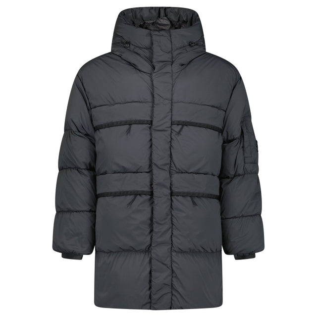 CP Company Nycra - R Hooded Long Down Jacket Dark Shadow - Boinclo - Outlet Sale Under Retail