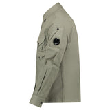CP Company 'Organic Gabardine' Cotton Overshirt Green - Boinclo - Outlet Sale Under Retail