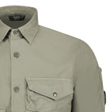 CP Company 'Organic Gabardine' Cotton Overshirt Green - Boinclo - Outlet Sale Under Retail