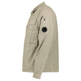 CP Company Organic Gabardine Lens Shirt in Vintage Khaki - Boinclo - Outlet Sale Under Retail