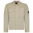 CP Company Organic Gabardine Lens Shirt in Vintage Khaki - Boinclo - Outlet Sale Under Retail