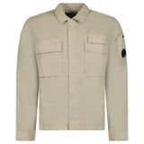 CP Company Organic Gabardine Lens Shirt in Vintage Khaki - Boinclo - Outlet Sale Under Retail