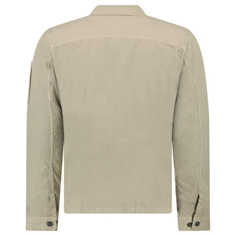 CP Company Organic Gabardine Lens Shirt in Vintage Khaki - Boinclo - Outlet Sale Under Retail