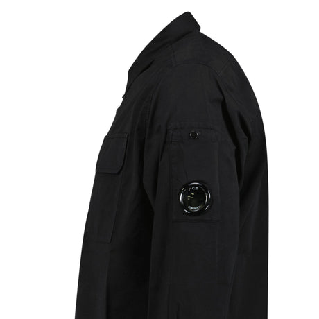 CP Company Organic Gabardine Long Sleeve Lens Overshirt in Black - Boinclo - Outlet Sale Under Retail