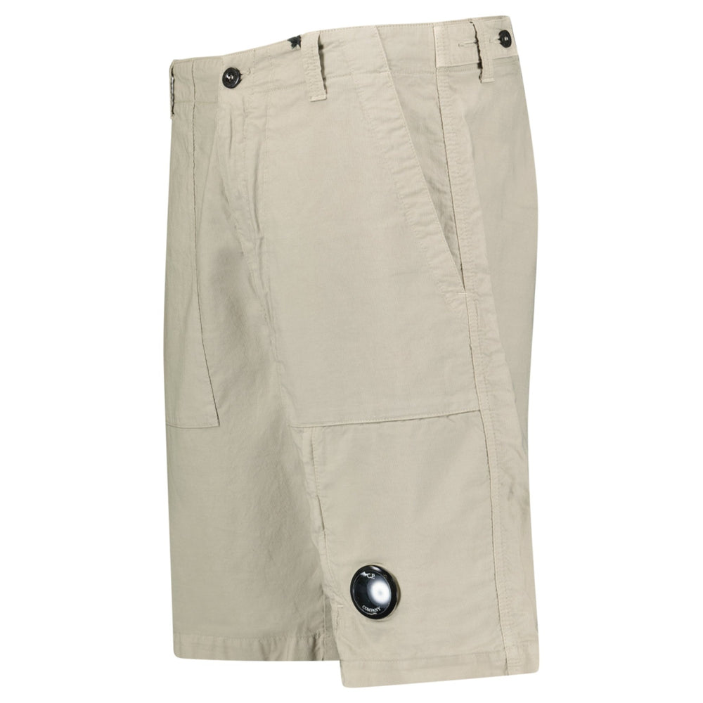 CP Company Ottoman Lens Bermuda Shorts in Vintage Khaki - Boinclo - Outlet Sale Under Retail