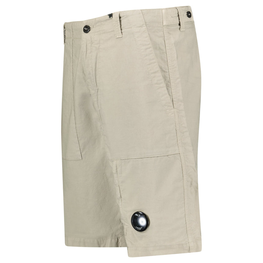 CP Company Ottoman Lens Bermuda Shorts in Vintage Khaki - Boinclo - Outlet Sale Under Retail