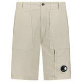 CP Company Ottoman Lens Bermuda Shorts in Vintage Khaki - Boinclo - Outlet Sale Under Retail