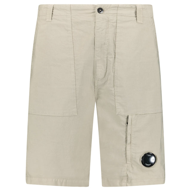 CP Company Ottoman Lens Bermuda Shorts in Vintage Khaki - Boinclo - Outlet Sale Under Retail