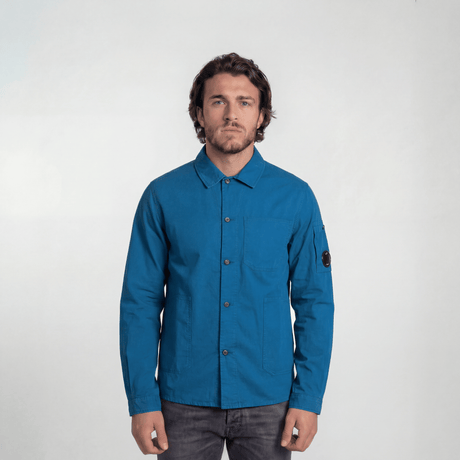 CP Company Ottoman Workwear Shirt in Blue - Boinclo - Outlet Sale Under Retail