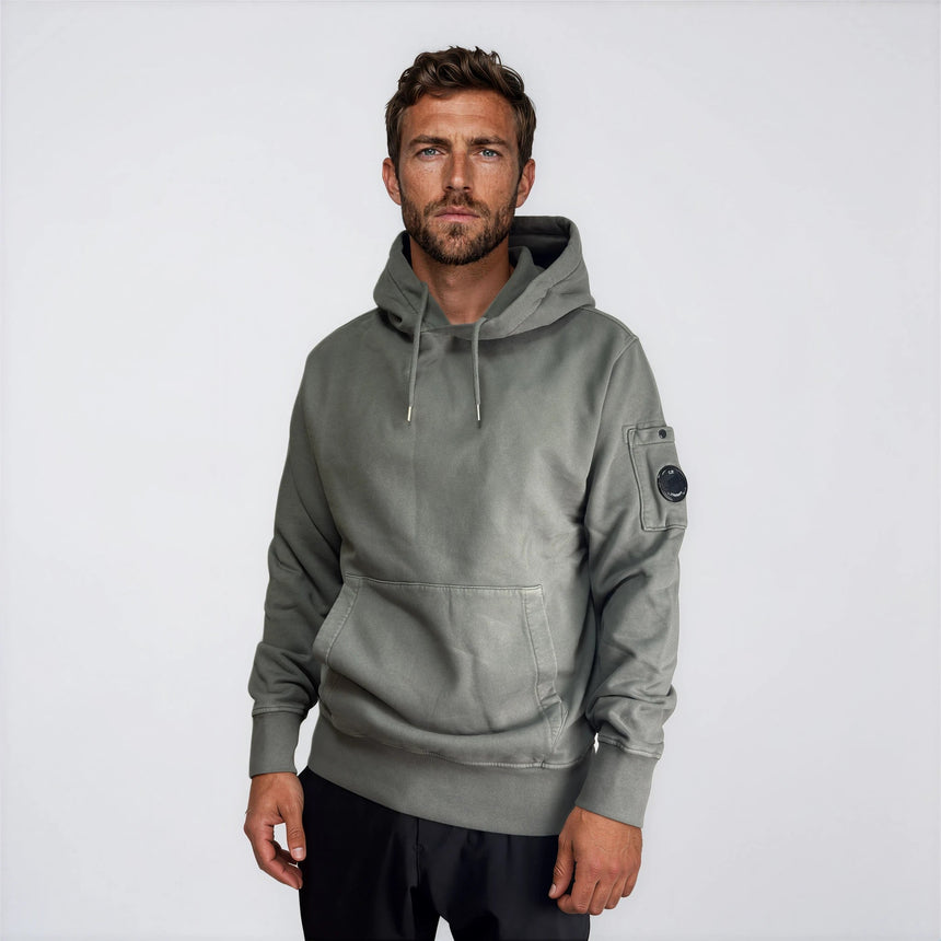 CP Company Pocket Lens Diagonal Emerized Hoodie Gunmetal - Boinclo - Outlet Sale Under Retail