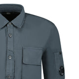 CP Company 'Popeline' Cotton Overshirt Dark Grey