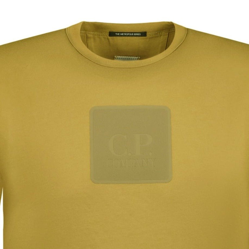 CP Company Rubber Logo T-Shirt Cumin - Boinclo ltd - Outlet Sale Under Retail