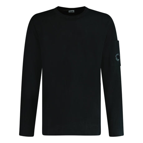 CP Company Sea Island Knitted Lens Sweatshirt Black - Boinclo ltd - Outlet Sale Under Retail