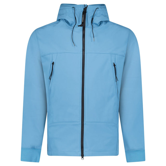CP Company Shell - R Fleece Goggle Jacket Aegean Blue - Boinclo - Outlet Sale Under Retail