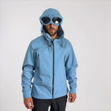 CP Company Shell - R Fleece Goggle Jacket Aegean Blue - Boinclo - Outlet Sale Under Retail