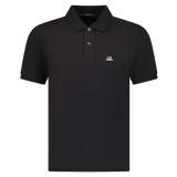 CP Company Short Sleeve Stitch Logo Polo - Shirt Black - Boinclo - Outlet Sale Under Retail