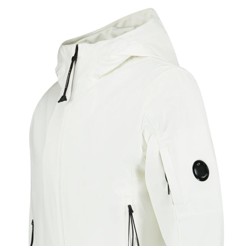 CP Company Softshell Arm Lens Jacket White Outlet Sale Always