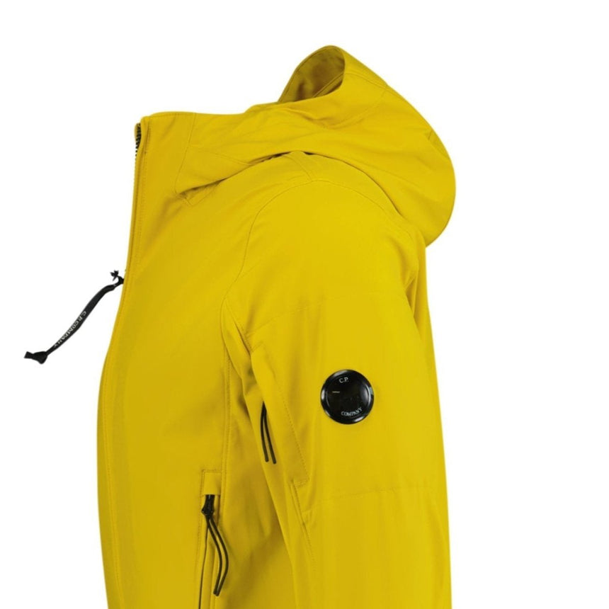 CP Company Softshell Hooded Arm Lens Jacket Yellow - Boinclo - Outlet Sale Under Retail